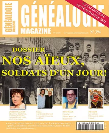 Généalogie Magazine N°394 – Octobre-Décembre 2021 [Magazines]