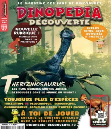 Dinopédia Découverte N°4 – Mars 2022 [Magazines]