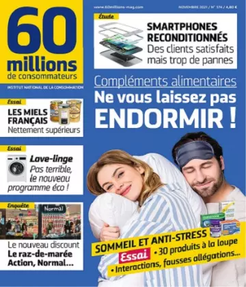 60 Millions De Consommateurs N°574 – Novembre 2021  [Magazines]