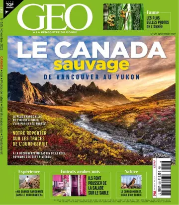 Geo N°525 – Novembre 2022  [Magazines]
