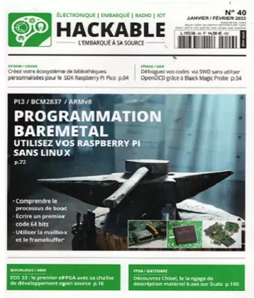 Hackable Magazine N°40 – Janvier-Février 2022 [Magazines]