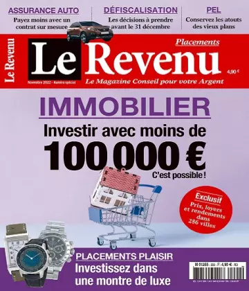 Le Revenu Placements N°299 – Novembre 2022  [Magazines]