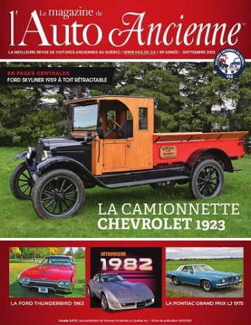 Le Magazine De L’Auto Ancienne – Septembre 2023  [Magazines]