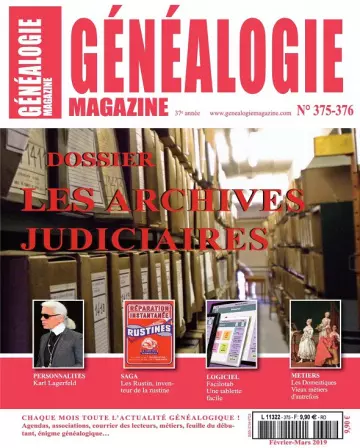 Généalogie Hors Série N°375-376 – Février-Mars 2019  [Magazines]