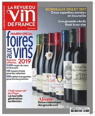 La Revue Du Vin De France N°634 – Septembre 2019 [Magazines]