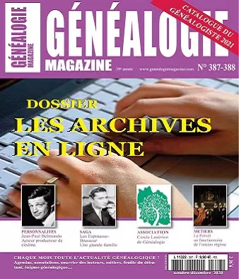Généalogie Magazine N°387-388 – Octobre-Décembre 2020 [Magazines]