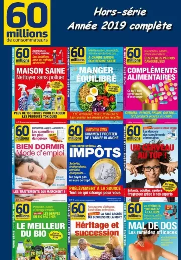 60 millions de consommateurs Hors-série - Année 2019 complète  [Magazines]
