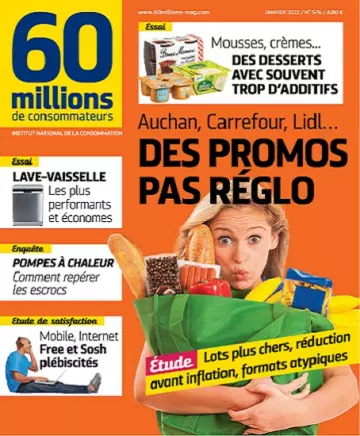 60 Millions De Consommateurs N°576 – Janvier 2022  [Magazines]