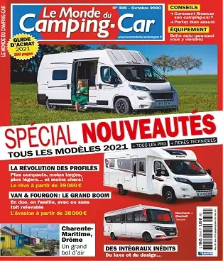 Le Monde Du Camping-Car N°325 – Octobre 2020 [Magazines]