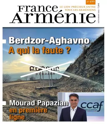 France Arménie N°499 – Septembre 2022 [Magazines]