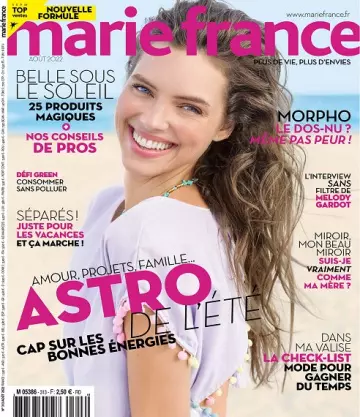 Marie France N°313 – Août 2022 [Magazines]
